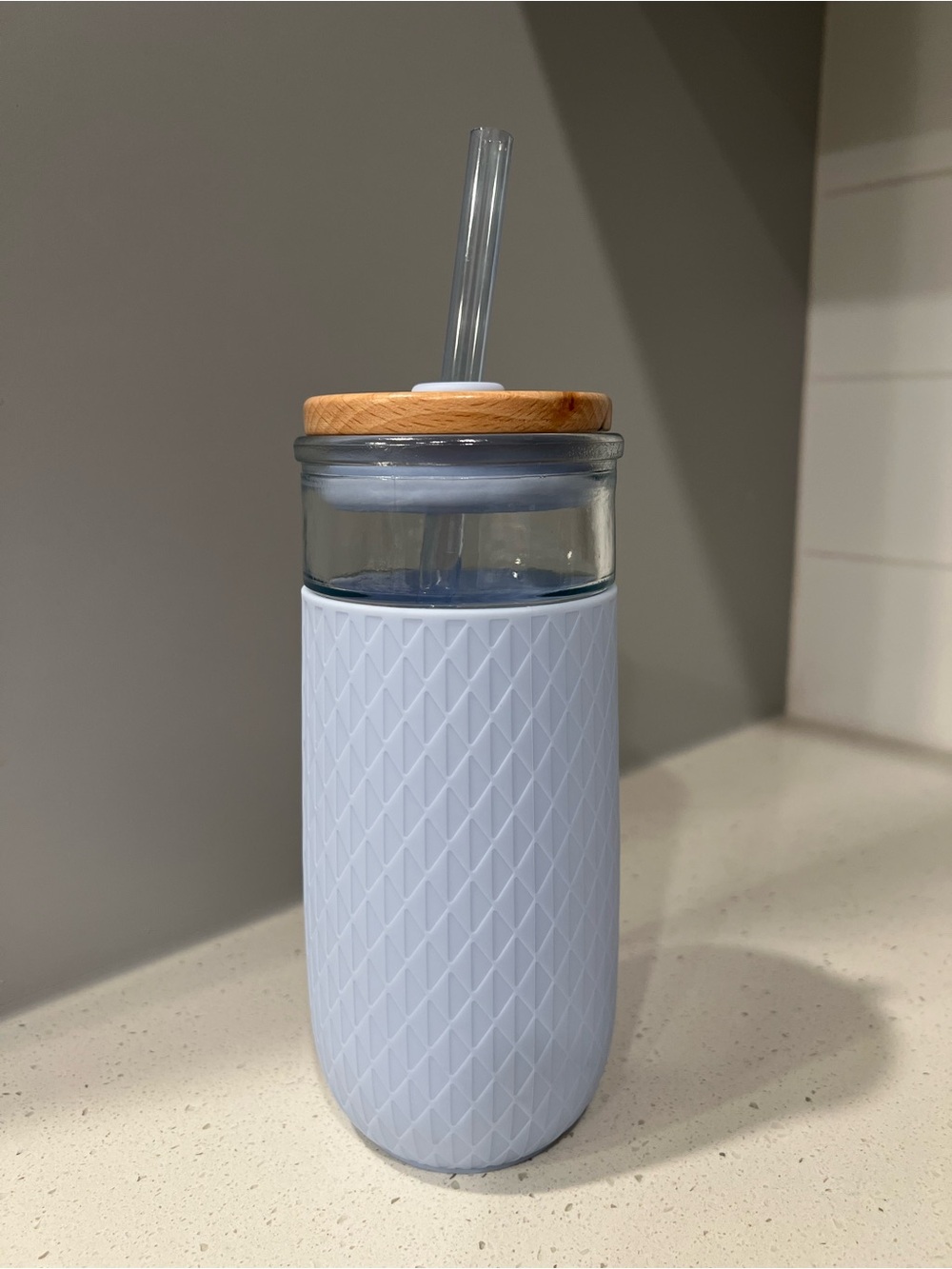 Ello Devon 18oz Glass Tumbler - Light Blue (NWOT)